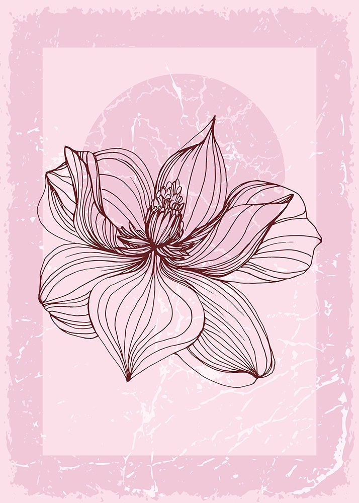 Magnolia flowers minimal art art print by AcantStudio for $57.95 CAD