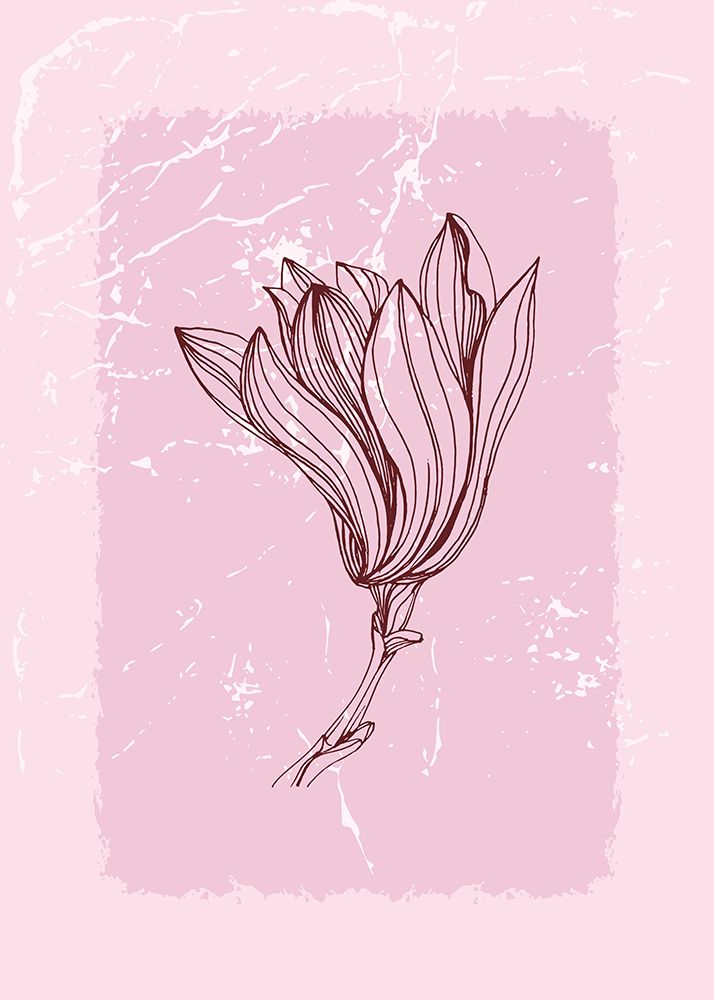 Magnolia flowers minimal art art print by AcantStudio for $57.95 CAD