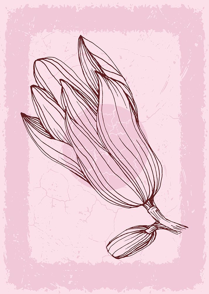 Magnolia flowers minimal art art print by AcantStudio for $57.95 CAD