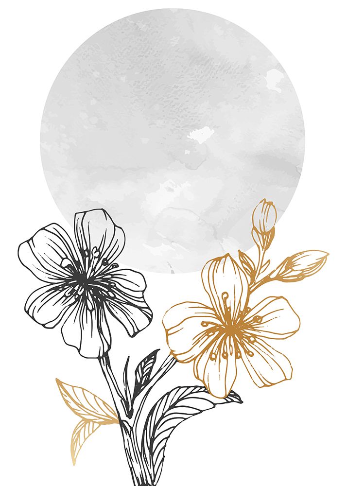 Sakura flowers minimal art art print by AcantStudio for $57.95 CAD