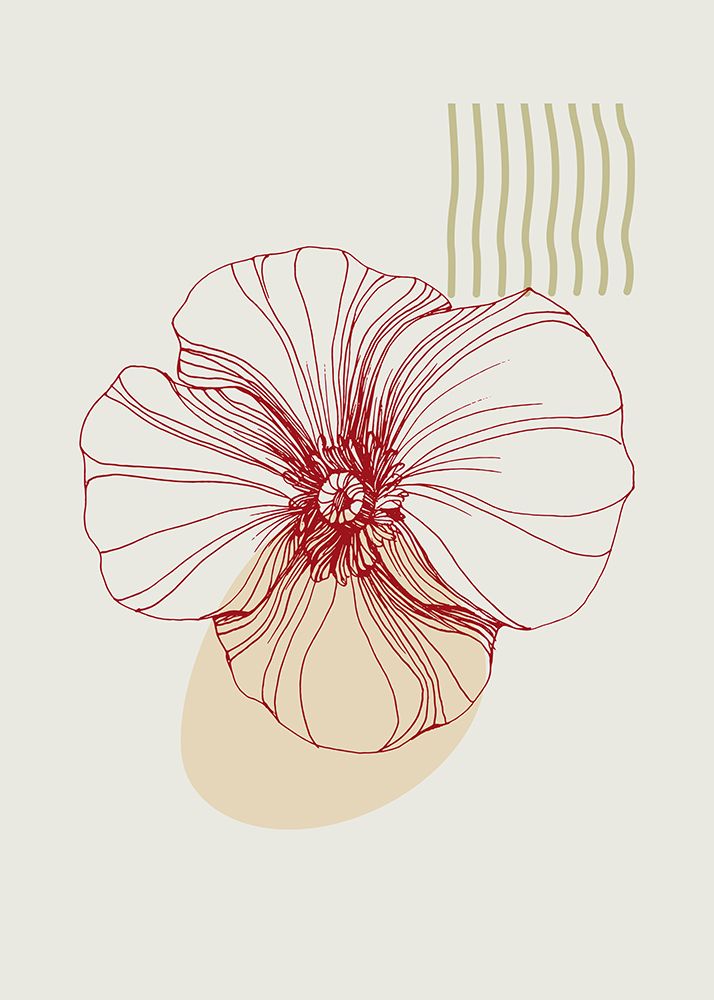 Poppies flowers minimal art art print by AcantStudio for $57.95 CAD