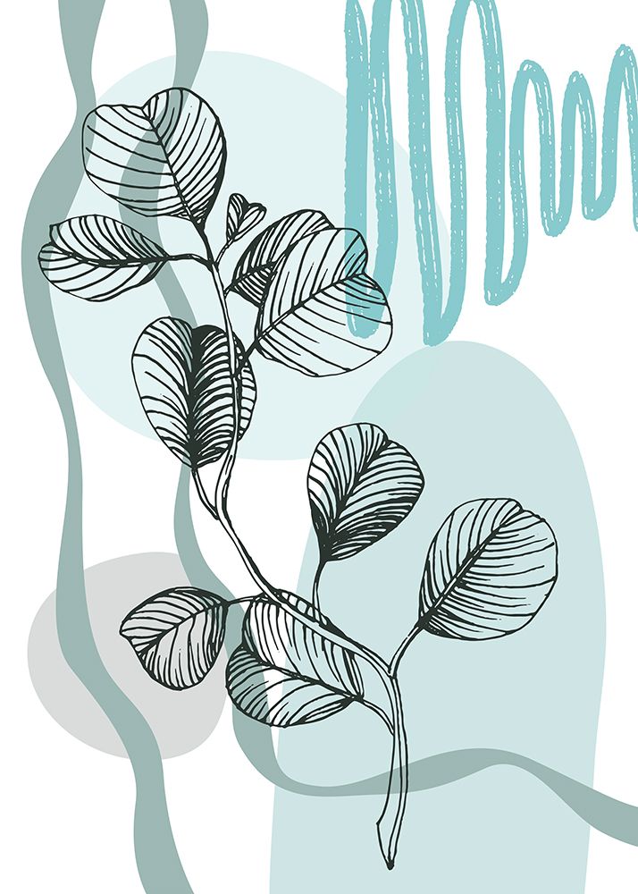 Eucalyptus flowers minimal art art print by AcantStudio for $57.95 CAD
