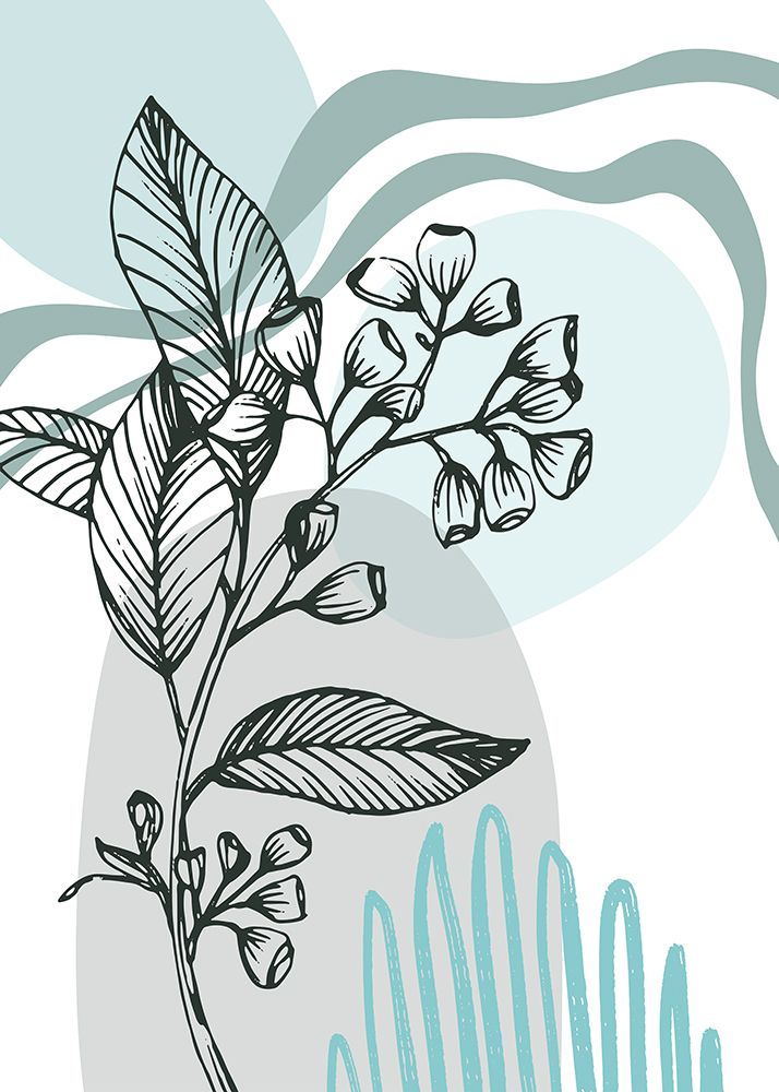 Eucalyptus flowers minimal art art print by AcantStudio for $57.95 CAD
