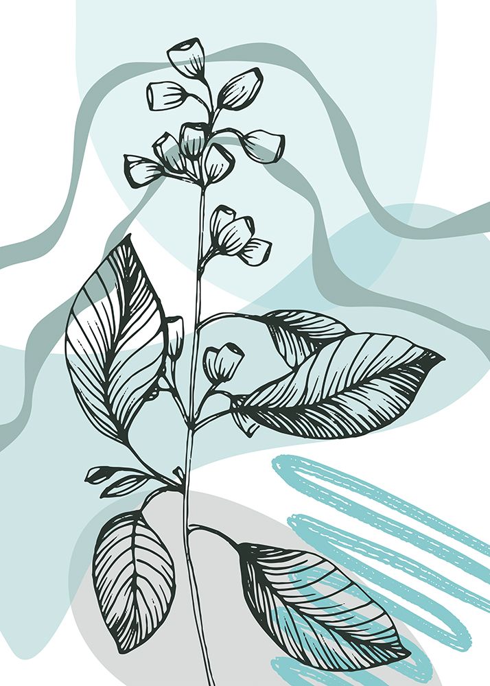 Eucalyptus flowers minimal art art print by AcantStudio for $57.95 CAD
