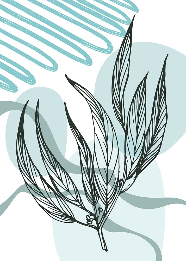 Eucalyptus flowers minimal art art print by AcantStudio for $57.95 CAD