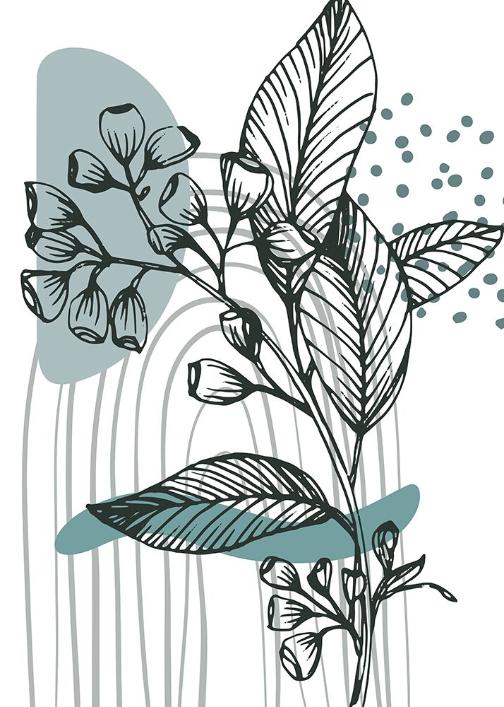 Eucalyptus flowers minimal art art print by AcantStudio for $57.95 CAD