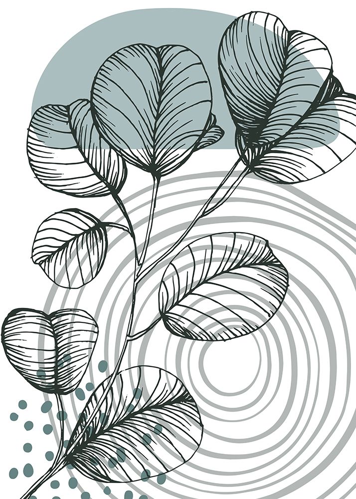 Eucalyptus flowers minimal art art print by AcantStudio for $57.95 CAD