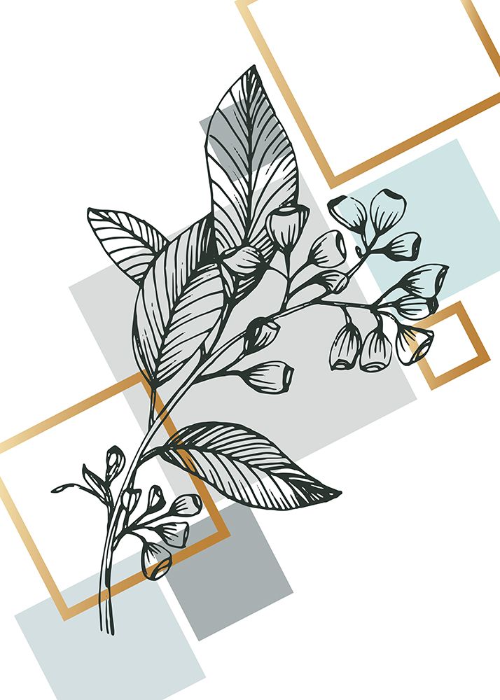 Eucalyptus flowers minimal art art print by AcantStudio for $57.95 CAD