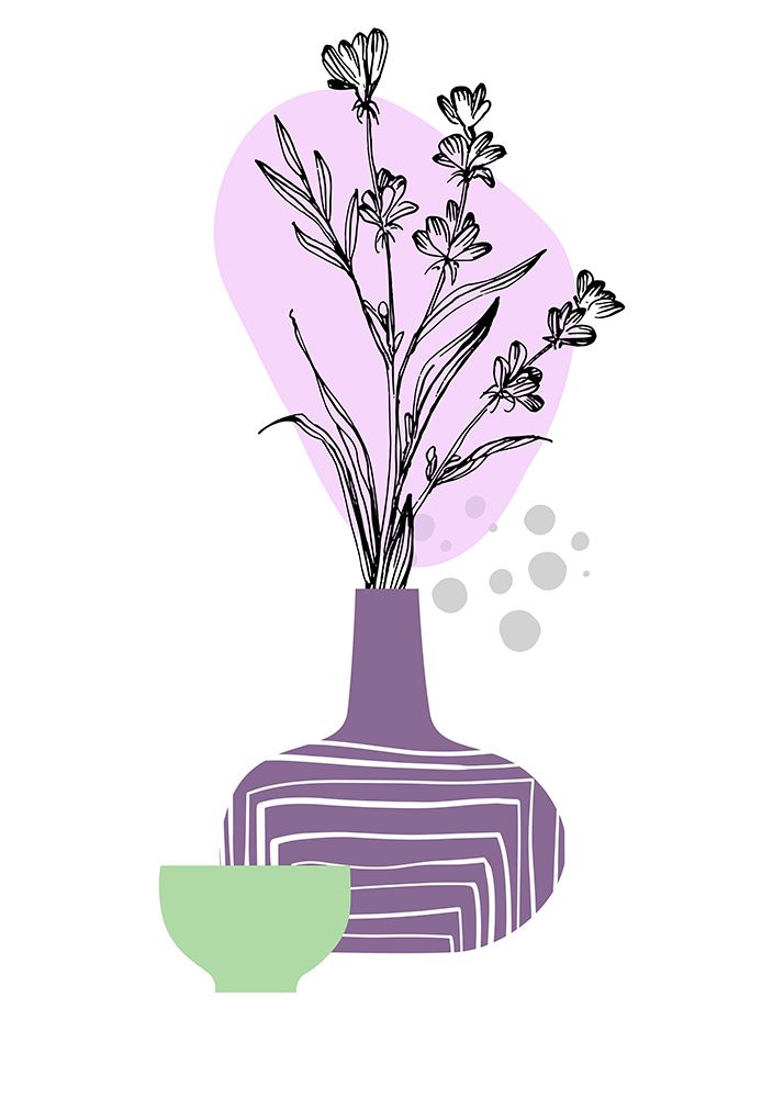 Lavender flowers art print by AcantStudio for $57.95 CAD