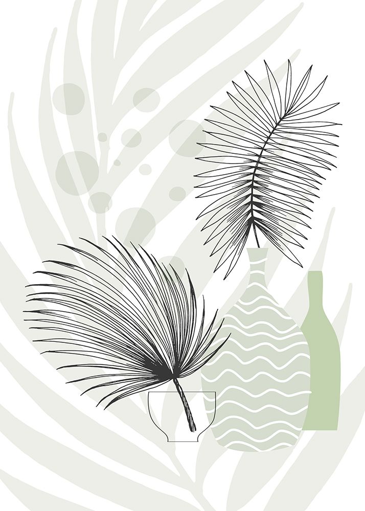 Palm leaves exotic plants art print by AcantStudio for $57.95 CAD