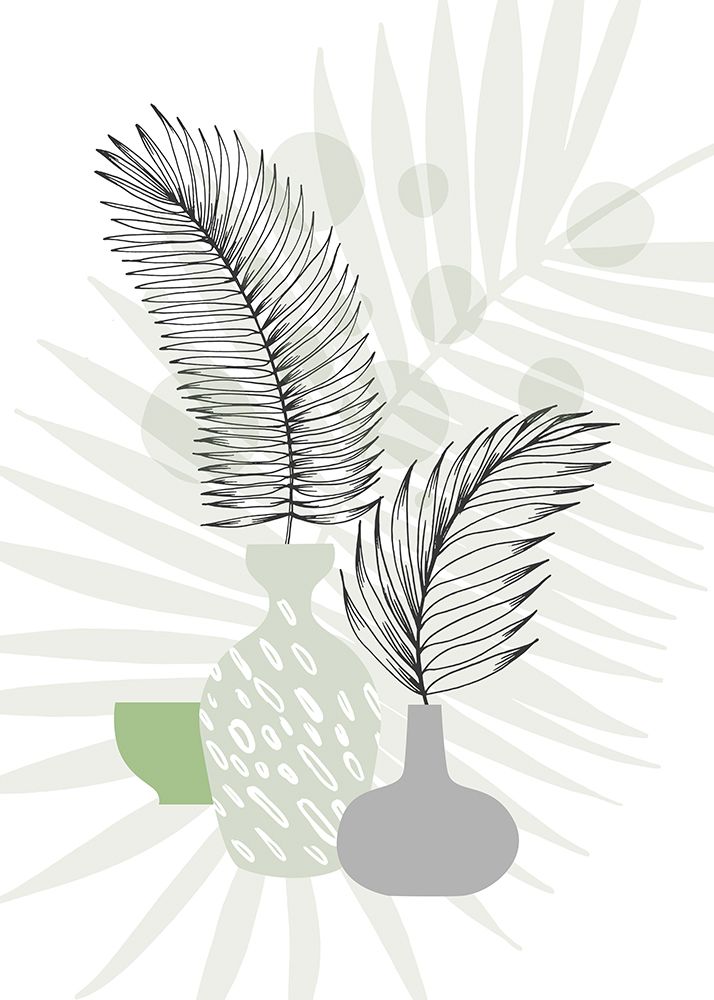 Palm leaves exotic plants art print by AcantStudio for $57.95 CAD