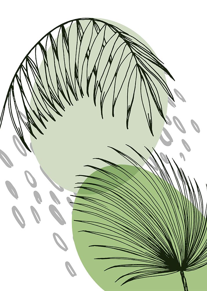 Palm leaves exotic plants art print by AcantStudio for $57.95 CAD