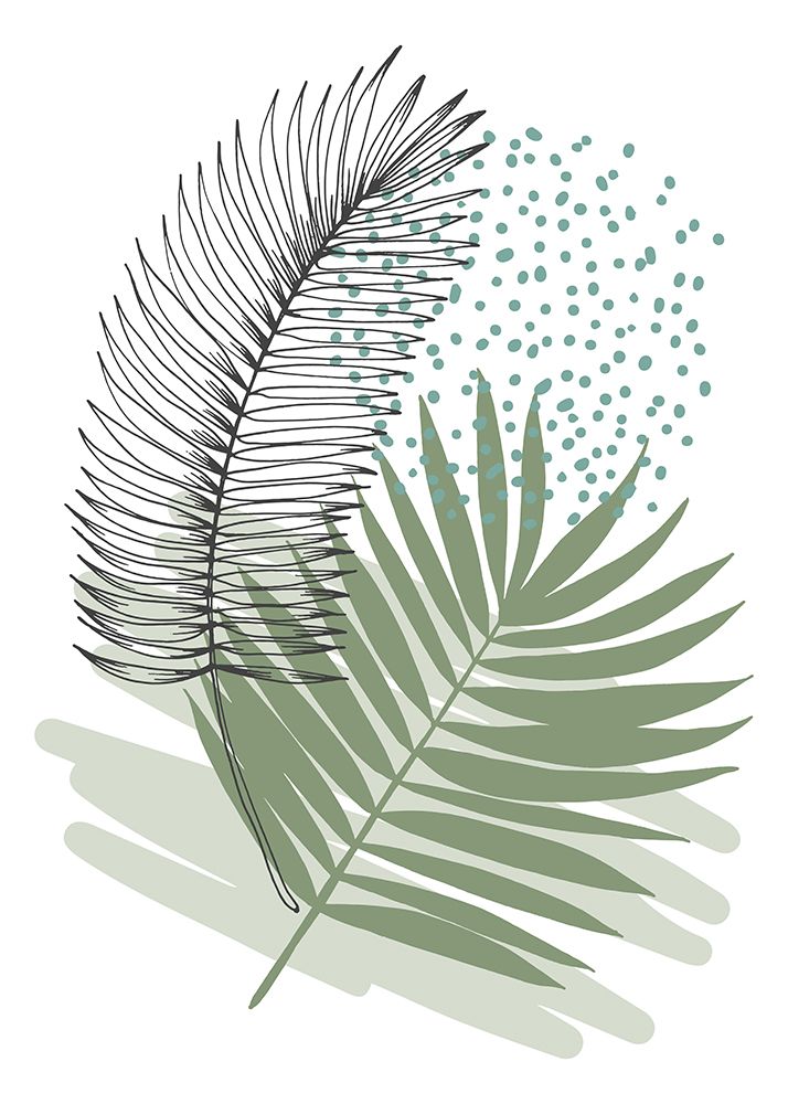 Palm leaves exotic plants art print by AcantStudio for $57.95 CAD