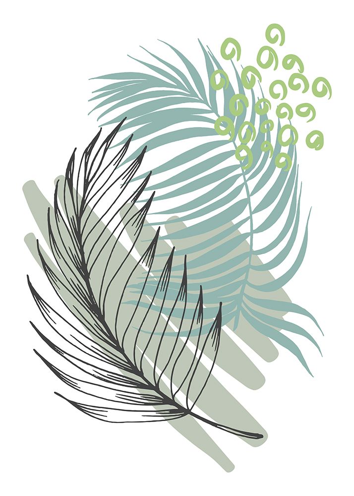 Palm leaves exotic plants art print by AcantStudio for $57.95 CAD