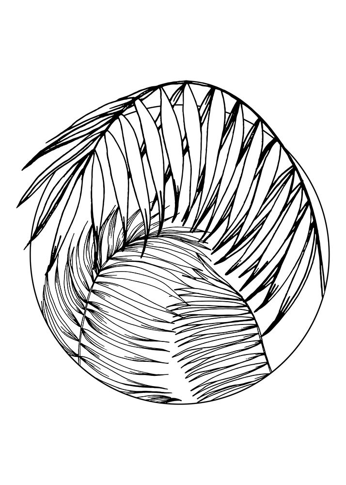 Palm leaves exotic plants art print by AcantStudio for $57.95 CAD