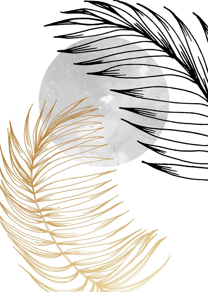 Palm leaves exotic plants art print by AcantStudio for $57.95 CAD