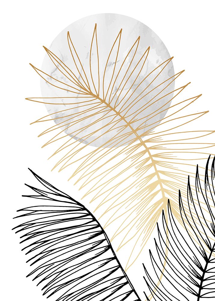 Palm leaves exotic plants art print by AcantStudio for $57.95 CAD