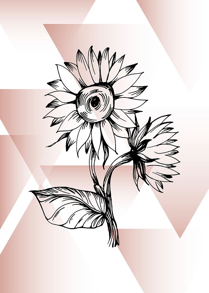 Sunflower minimal art art print by AcantStudio for $57.95 CAD