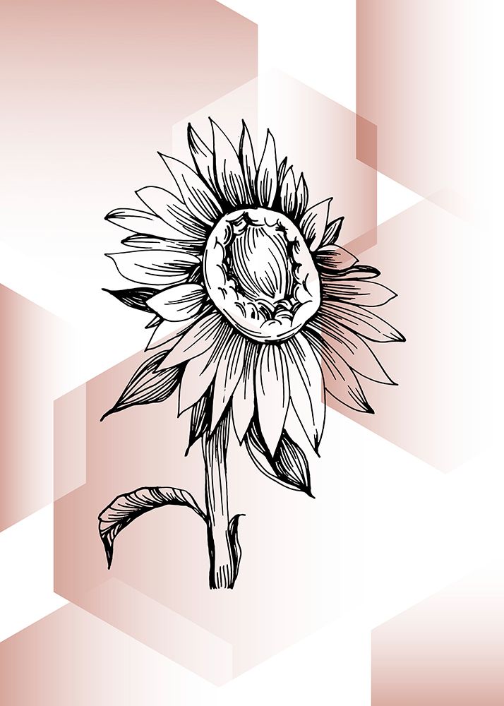 Sunflower minimal art art print by AcantStudio for $57.95 CAD
