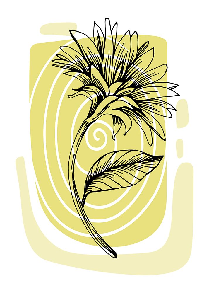 Sunflower minimal art art print by AcantStudio for $57.95 CAD