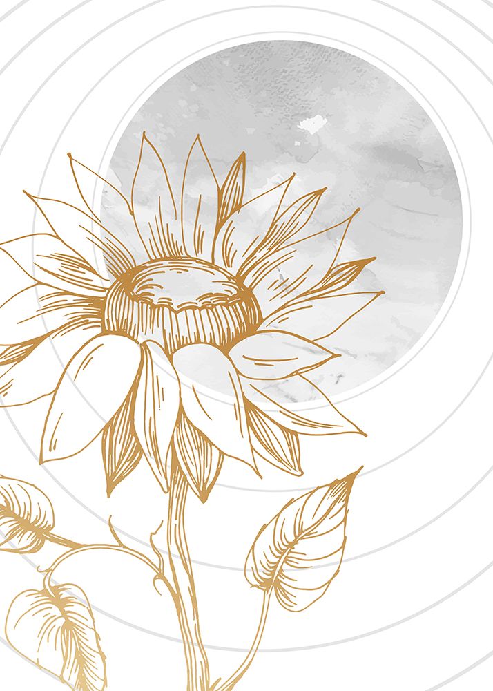 Sunflower minimal art art print by AcantStudio for $57.95 CAD