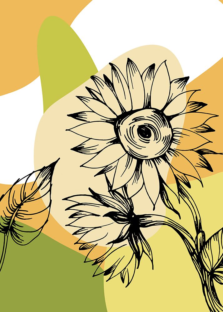 Sunflower minimal art art print by AcantStudio for $57.95 CAD