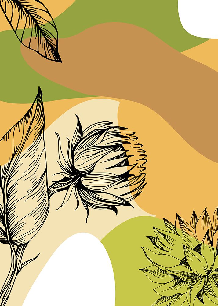 Sunflower minimal art art print by AcantStudio for $57.95 CAD
