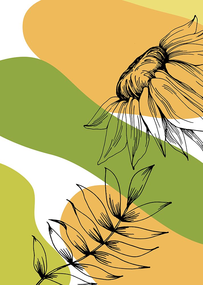 Sunflower minimal art art print by AcantStudio for $57.95 CAD