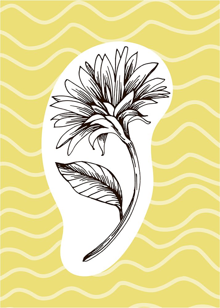 Sunflower minimal art art print by AcantStudio for $57.95 CAD