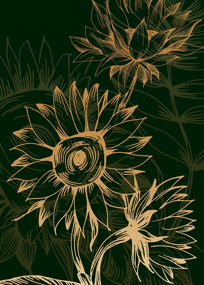 Sunflower minimal art art print by AcantStudio for $57.95 CAD
