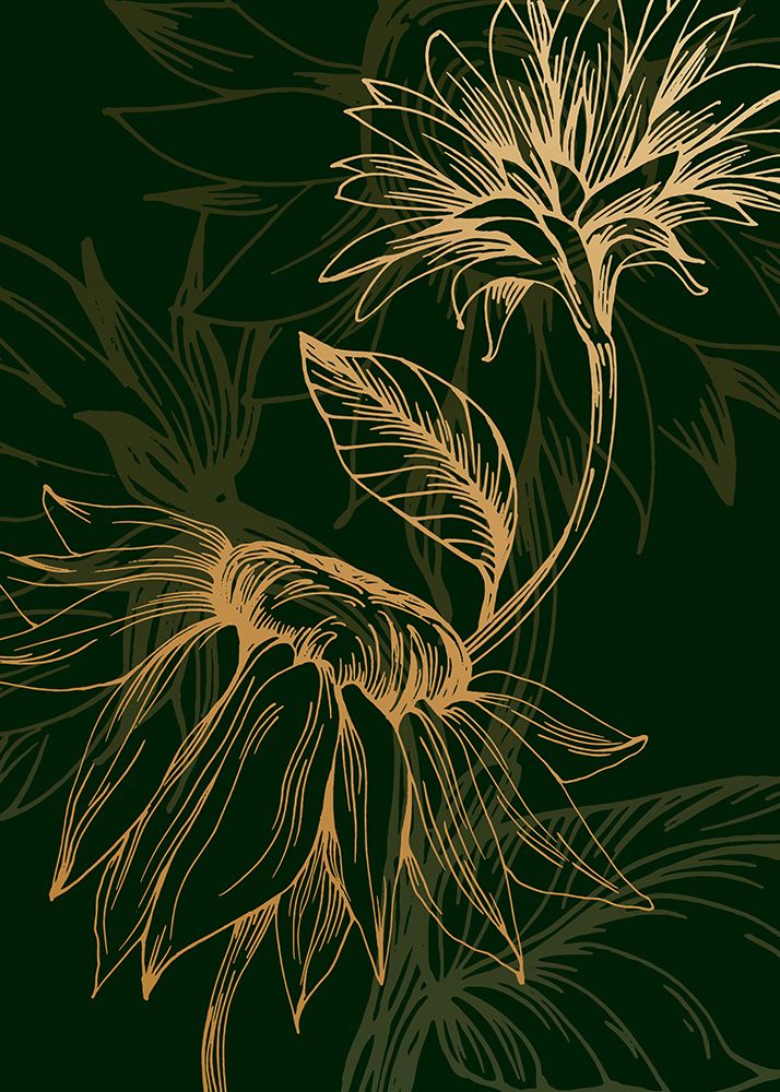 Sunflower minimal art art print by AcantStudio for $57.95 CAD