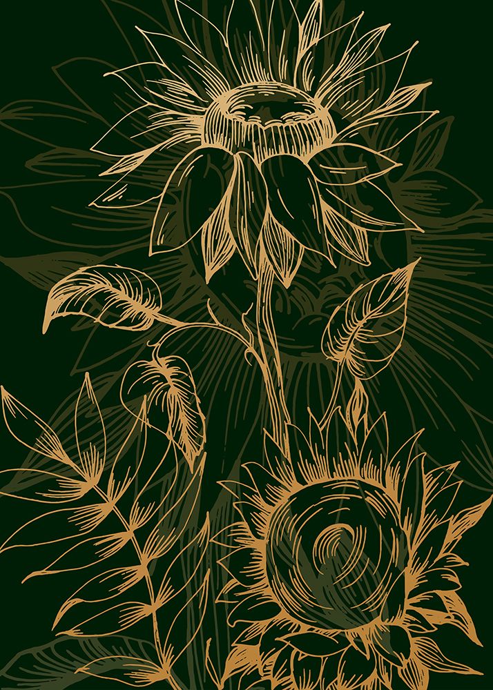 Sunflower minimal art art print by AcantStudio for $57.95 CAD