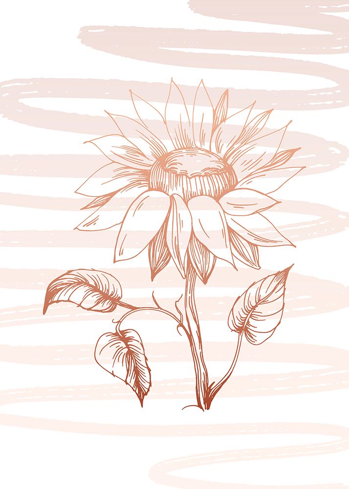 Sunflower minimal art art print by AcantStudio for $57.95 CAD