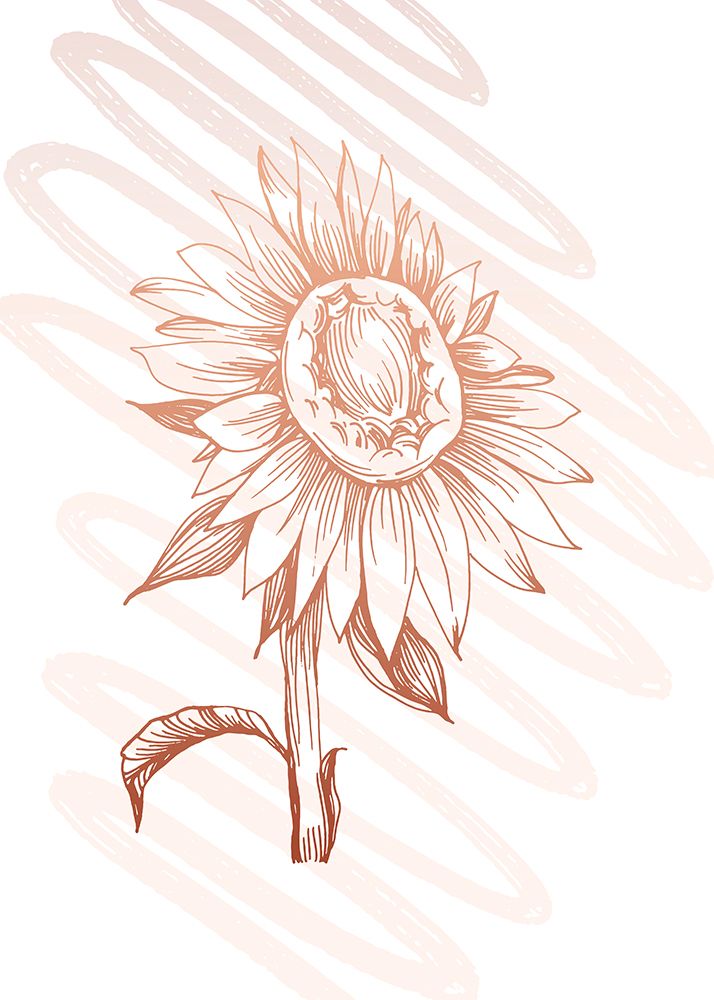 Sunflower minimal art art print by AcantStudio for $57.95 CAD