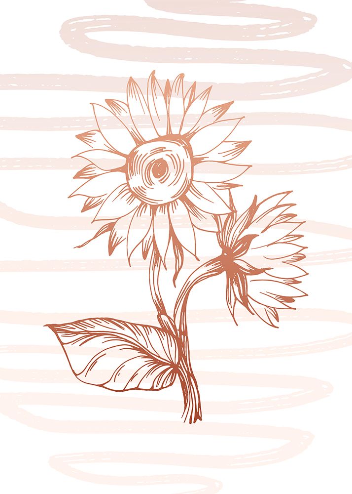 Sunflower minimal art art print by AcantStudio for $57.95 CAD