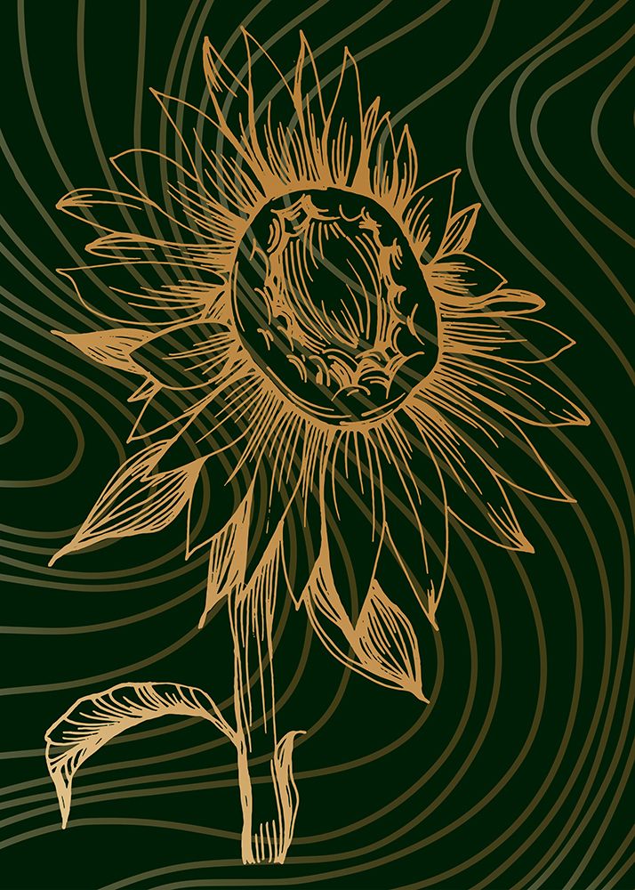 Sunflower minimal art art print by AcantStudio for $57.95 CAD