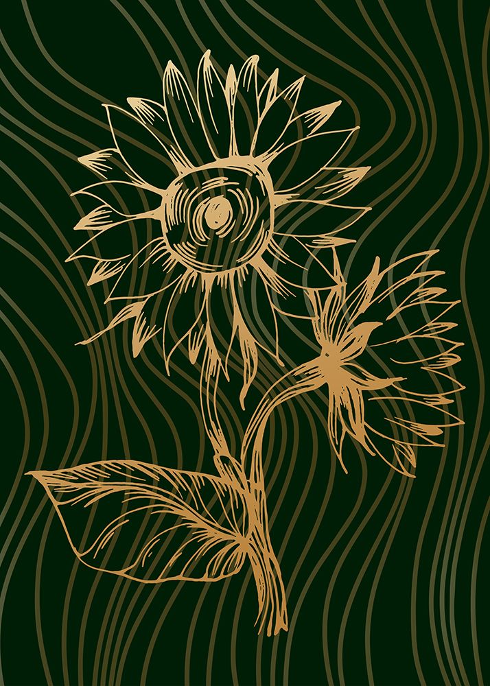Sunflower minimal art art print by AcantStudio for $57.95 CAD