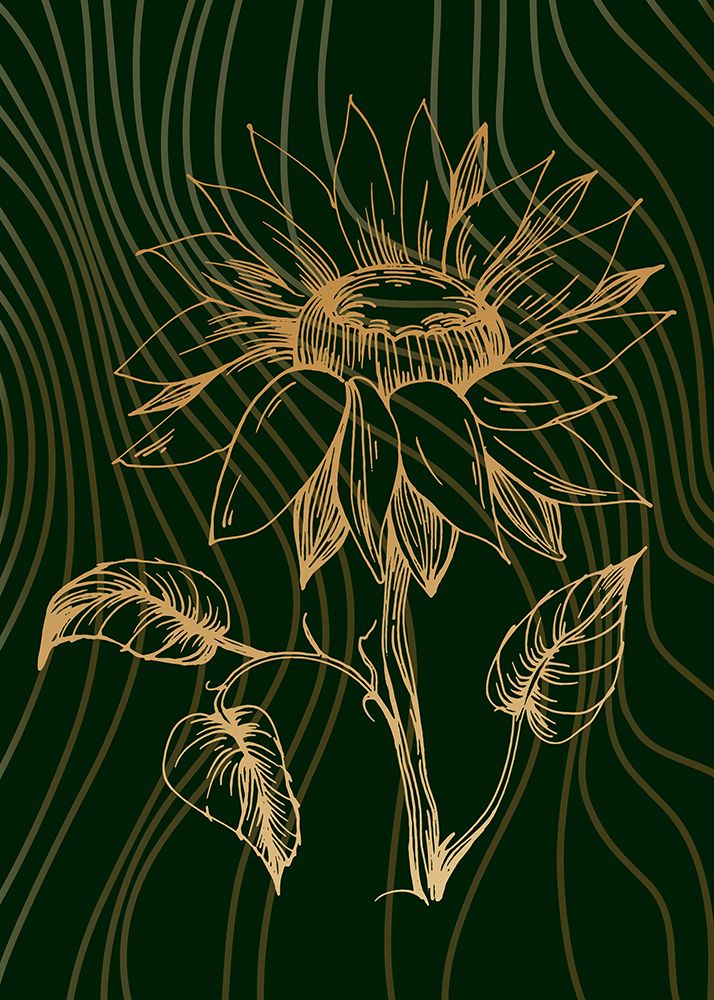 Sunflower minimal art art print by AcantStudio for $57.95 CAD
