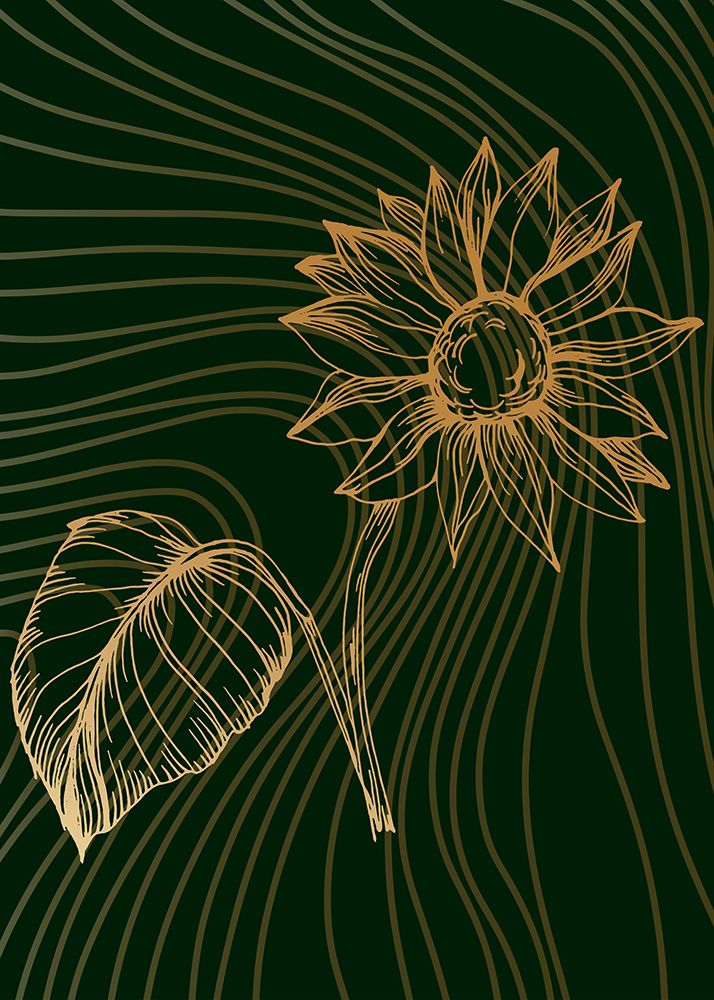 Sunflower minimal art art print by AcantStudio for $57.95 CAD