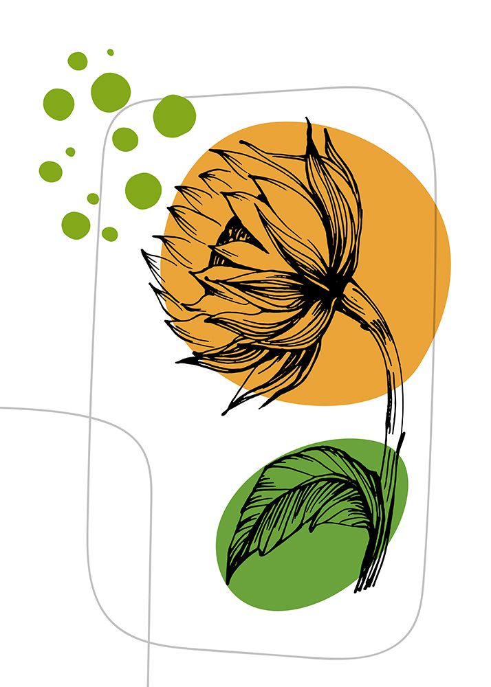 Sunflower minimal art art print by AcantStudio for $57.95 CAD