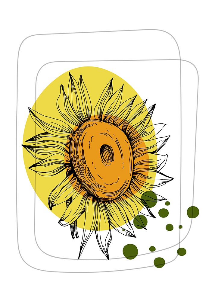 Sunflower minimal art art print by AcantStudio for $57.95 CAD