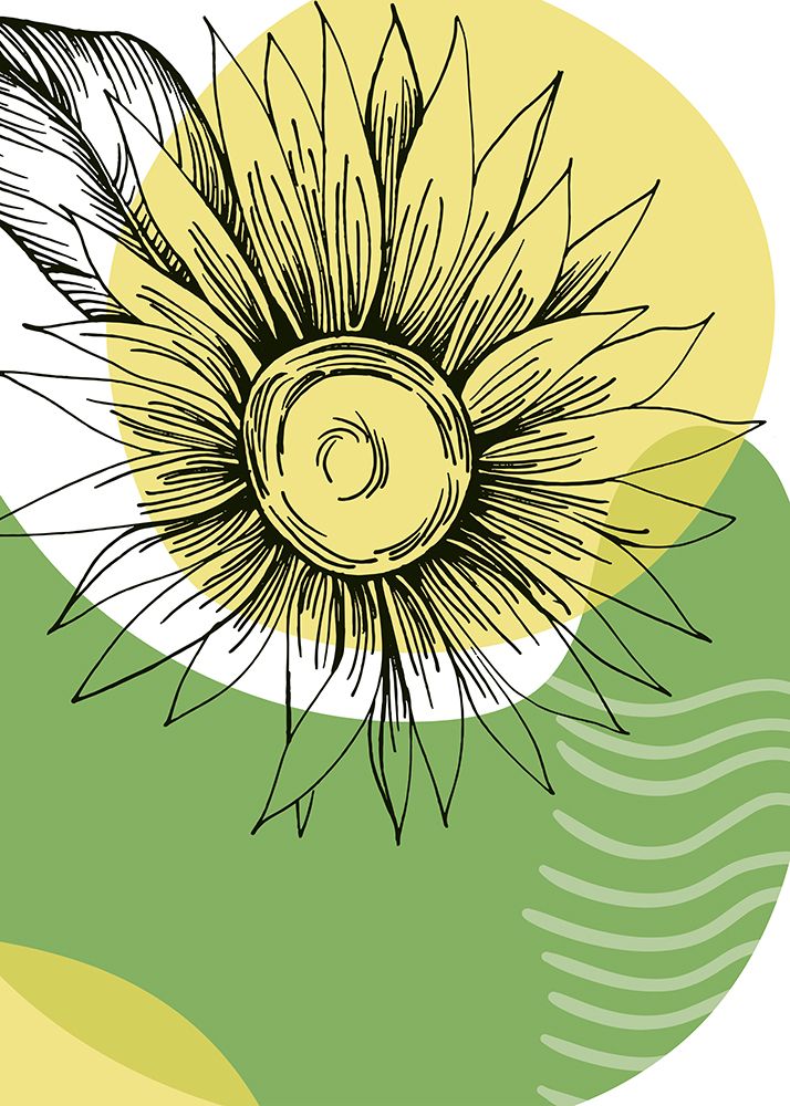 Sunflower minimal art art print by AcantStudio for $57.95 CAD