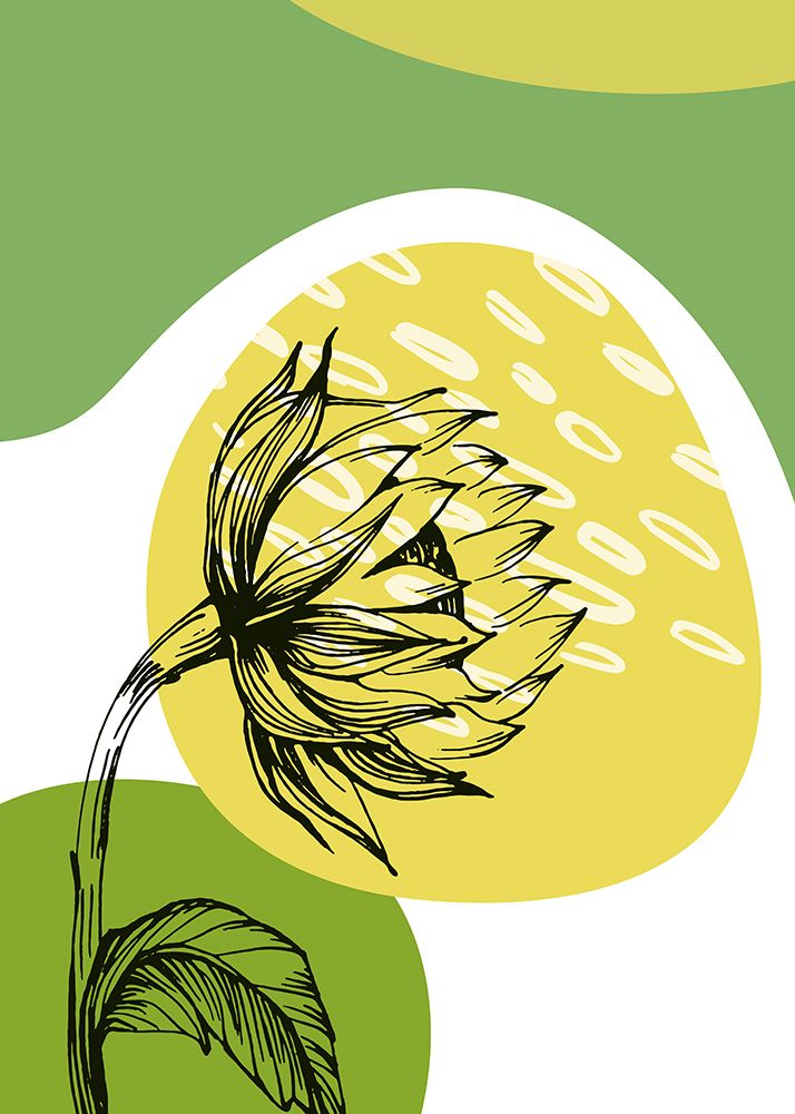 Sunflower minimal art art print by AcantStudio for $57.95 CAD
