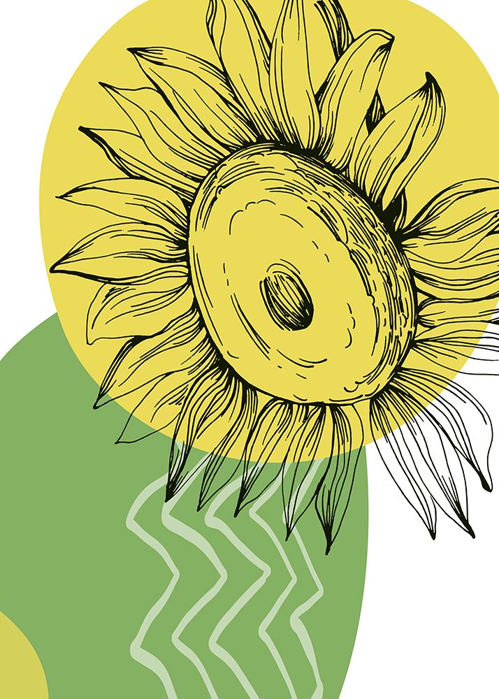Sunflower minimal art art print by AcantStudio for $57.95 CAD