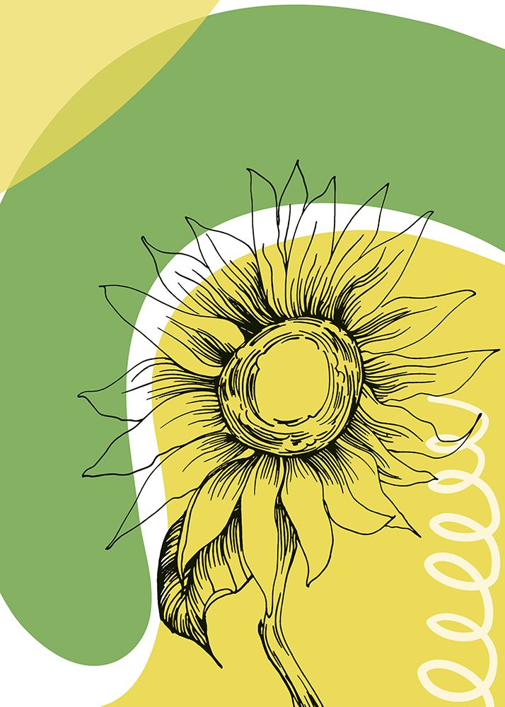 Sunflower minimal art art print by AcantStudio for $57.95 CAD