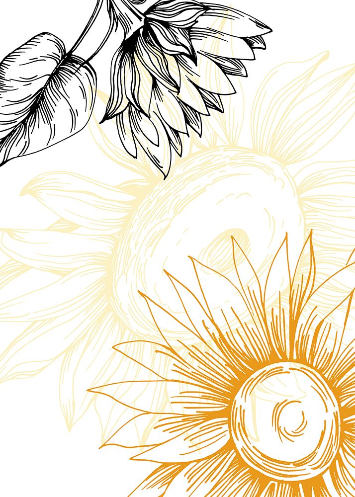 Sunflower minimal art art print by AcantStudio for $57.95 CAD