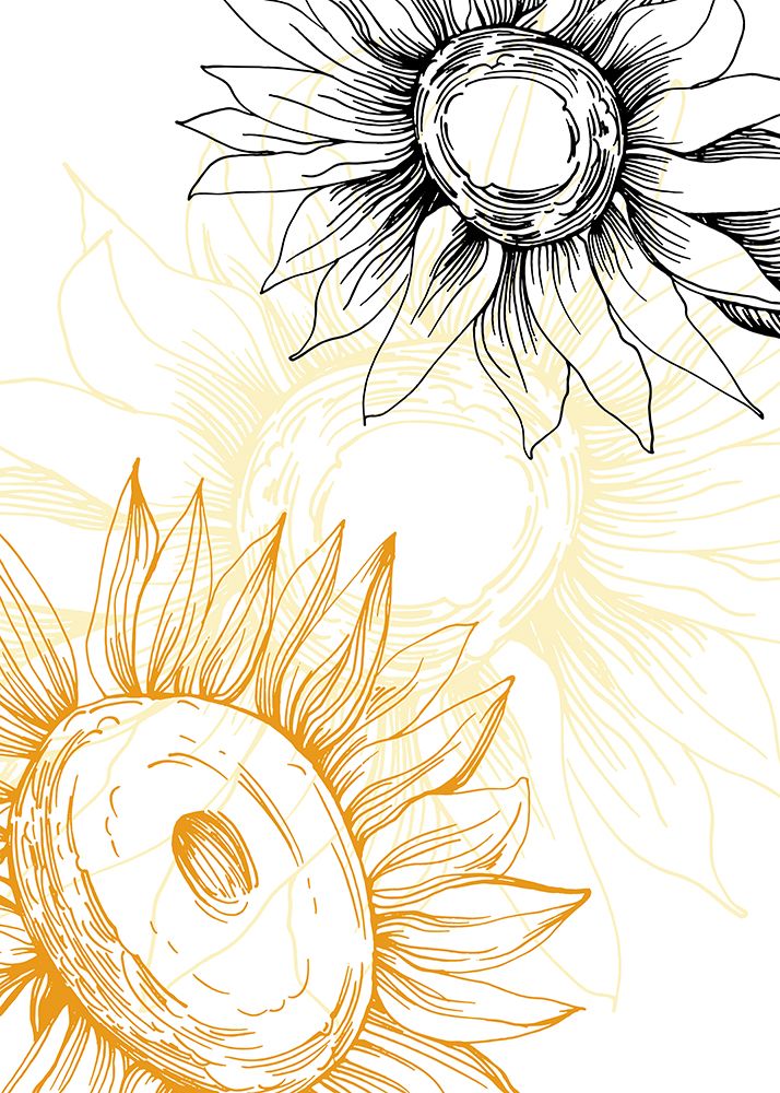 Sunflower minimal art art print by AcantStudio for $57.95 CAD