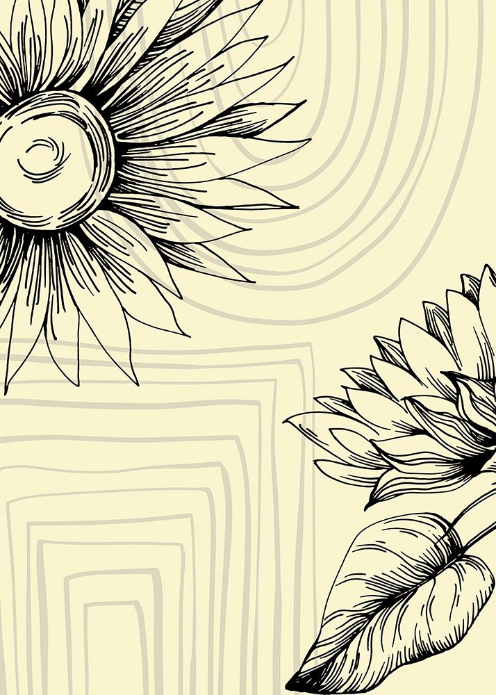 Sunflower minimal art art print by AcantStudio for $57.95 CAD