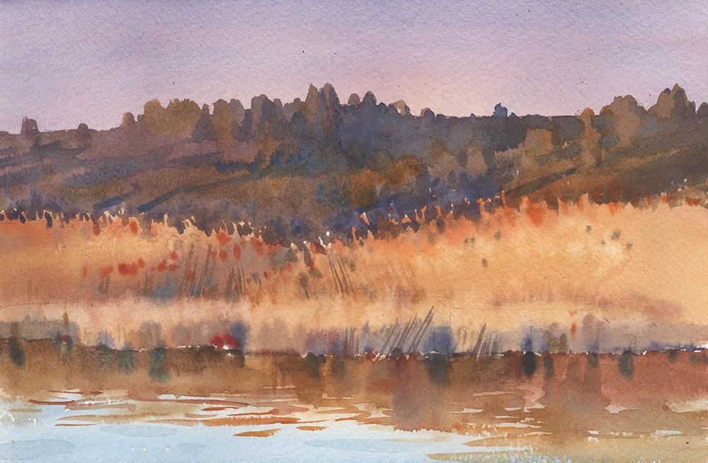Watercolor landscape painting 39 art print by Samira Yanushkova for $57.95 CAD