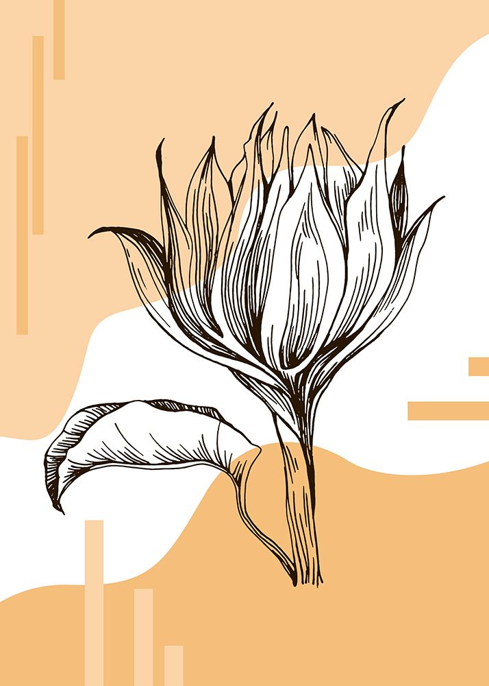 Sunflower minimal art art print by AcantStudio for $57.95 CAD